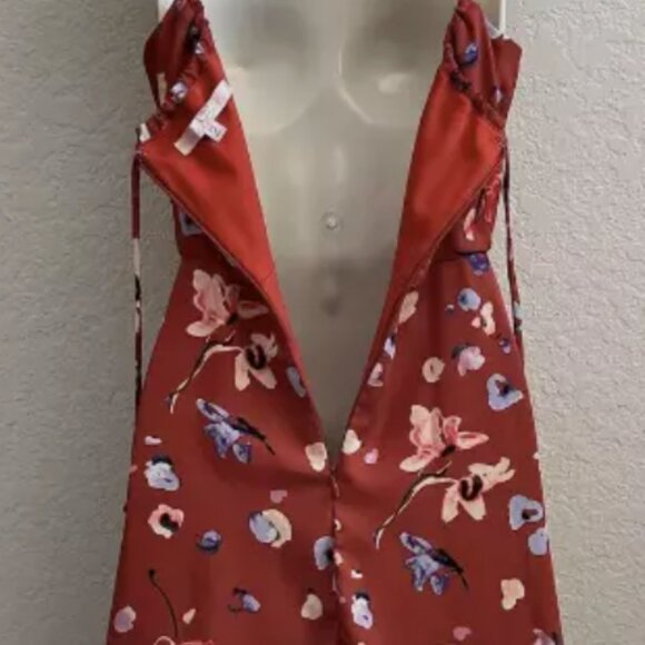 Hutch Fit & Flare Brown Floral Sleeveless Midi Dress Women 0 - Picture 4 of 4